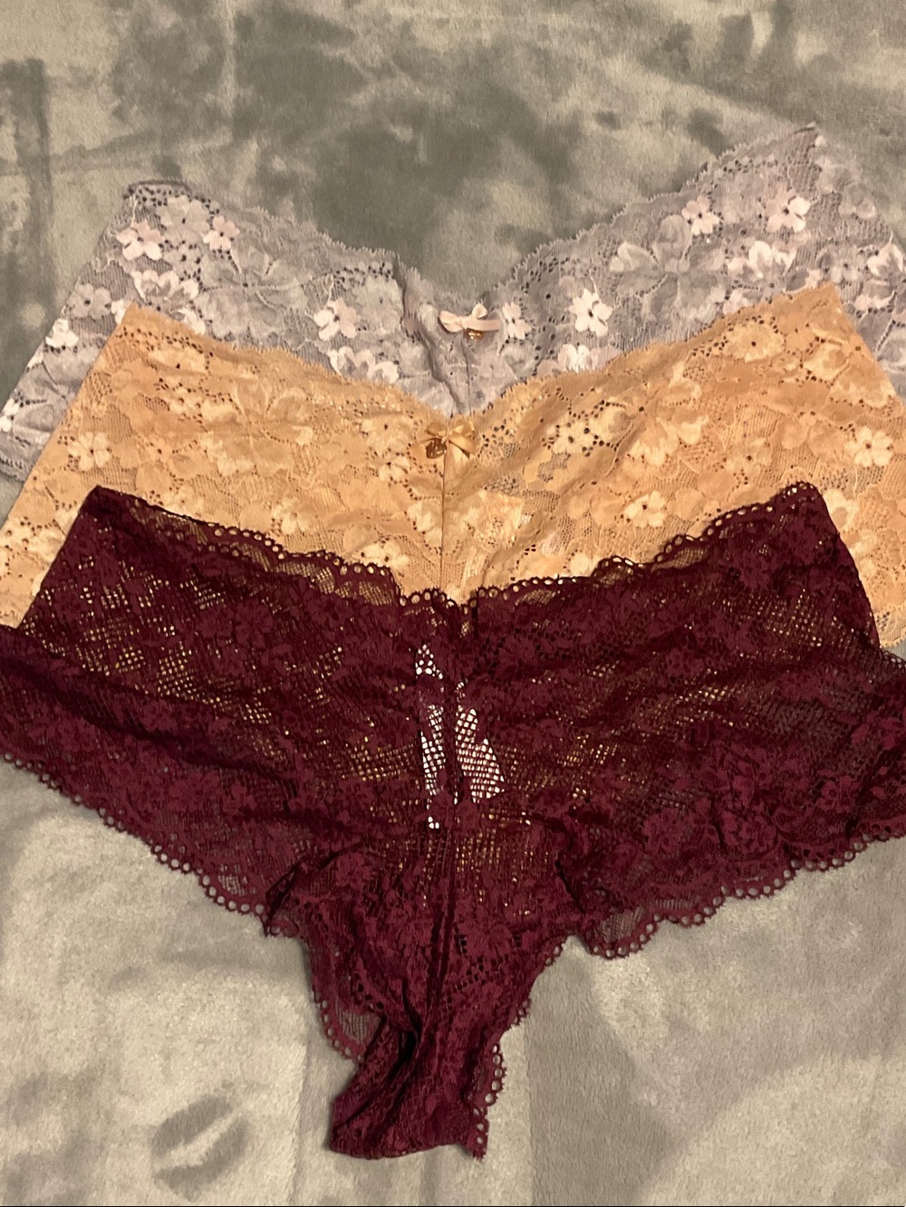 NWT 3 XL VICTORIAS SECRET LACE SHORTIE PANTIES (75 MSRP)
